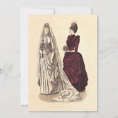 Twee bruiden bruiloft Vintage Kaart (Achterkant)