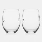 Twee Bruiden Gay Bruiloft Gepersonaliseerd Est Jaa Wijnglas Zonder Voet (Links)