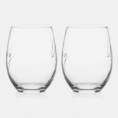 Twee Bruiden Gay Bruiloft Gepersonaliseerd Est Jaa Wijnglas Zonder Voet (Rechts)