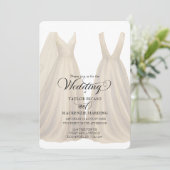 Twee bruiden in trouwjurken foto kaart (Staand voorkant)