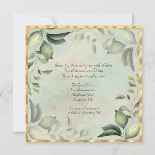 Twee bruiden lesbisch aquarel groen trouwen kaart (Achterkant)