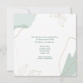 Twee bruiden Lesbische waterverf groene wedding  Kaart (Achterkant)