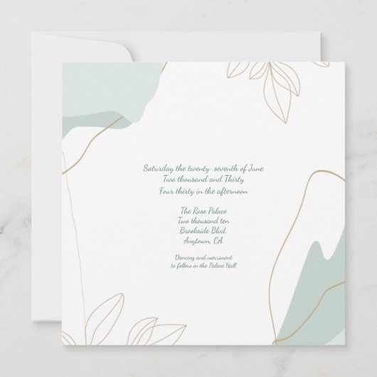 Twee bruiden Lesbische waterverf groene wedding  Kaart (Achterkant)