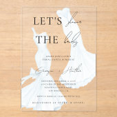 Twee Bruiden LGBTQ Waterverf Jurk Vrijgezellenfees Acryl Uitnodigingen (Voorkant)