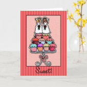Twee Bruiden op Cupcake stapelen Kaart (Gele Bloem)