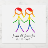 Twee bruiden Rainbow Love Sparkling Wijnetiket (Enkel label)