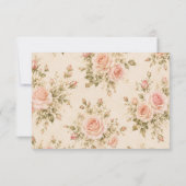 Twee Bruiden Vintage Blush RSVP Kaartje (Achterkant)