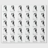 Twee bruidjes cadeaupapier (Vlak)