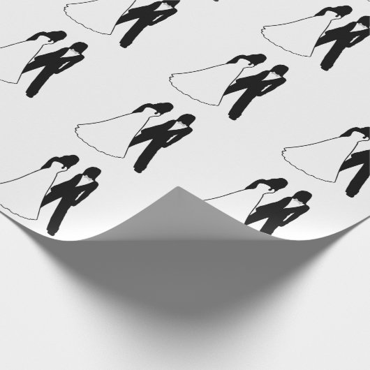 Twee bruidjes cadeaupapier (Hoek)