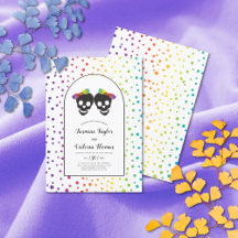 Twee bruidjes confetti regenboogkleuren lesbische 