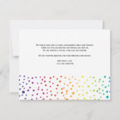 Twee bruidjes en een confetti lesbische bruiloft D Bedankkaart (Achterkant)