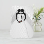 Twee bruidjes in het bruinkees kaart (Staand voorkant)