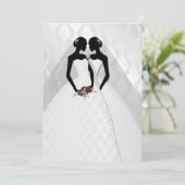 Twee bruidjes in het bruinkees kaart (Staand voorkant)