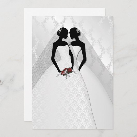 Twee bruidjes in het bruinkees kaart (Voorkant / Achterkant)