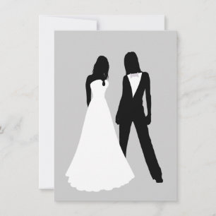 Twee bruidjes kaart