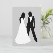 Twee bruidjes kaart (Staand voorkant)