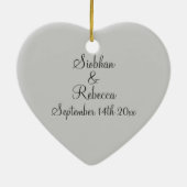 Twee bruidjes keramisch ornament (Achterkant)