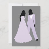 Twee bruidjes (Lila en grijs) Kaart (Voorkant)