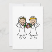 Twee bruidjes met bloemen kaart (Voorkant)
