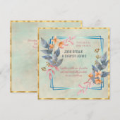 Twee bruidjes over lesbische Waterverf bruiloft Kaart (Voorkant / Achterkant)