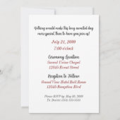 Twee bruidjes rood met witte garnalen bruiloft kaart (Achterkant)