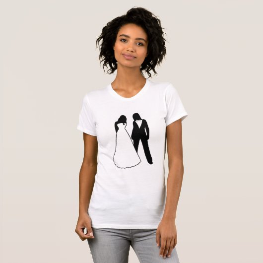 Twee bruidjes t-shirt (Voorkant volledig)