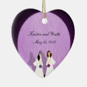 Twee bruidjes voor lesbiennes keramisch ornament (Rechts)