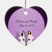 Twee bruidjes voor lesbiennes keramisch ornament (Achterkant)