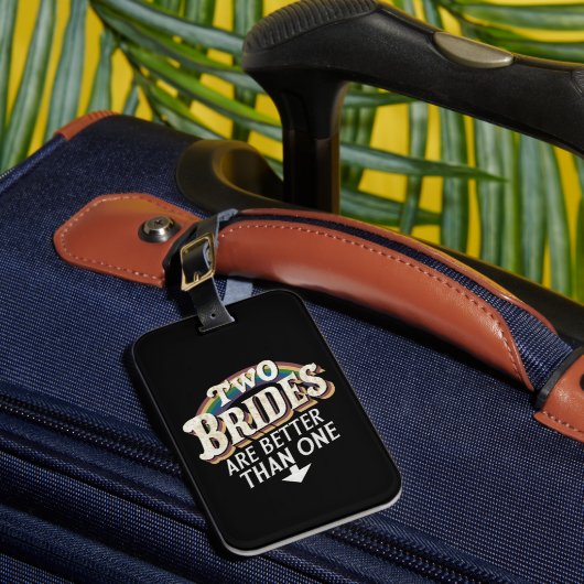 Twee bruidjes zijn beter dan één lesbische bruilof bagagelabel (Voorkant Insitu 1)