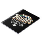 Twee bruidjes zijn beter dan één lesbische bruilof notitieboek (Linkerzijde)