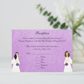 Twee bruidskaarten voor huurwoningen voor lesbienn kaart (Staand voorkant)