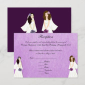 Twee bruidskaarten voor huurwoningen voor lesbienn kaart (Voorkant / Achterkant)