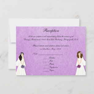 Twee bruidskaarten voor huurwoningen voor lesbienn kaart