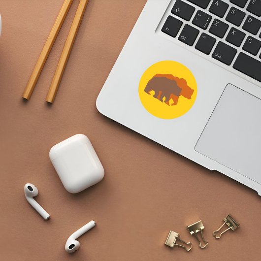 Twee bruine Beren Sticker