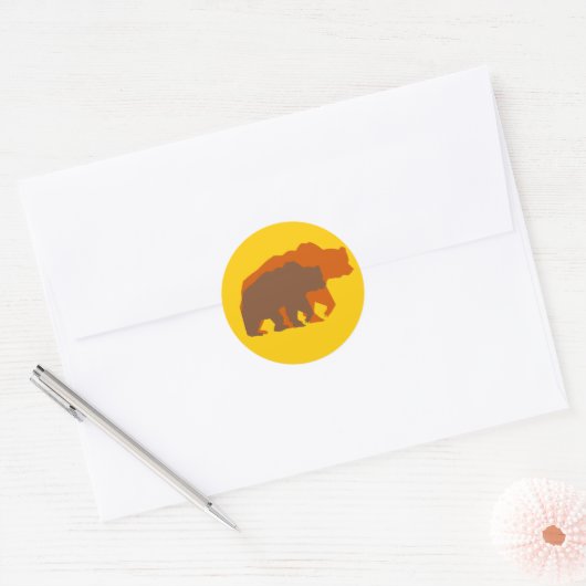 Twee bruine Beren Sticker (Envelop)