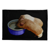 twee bruine en witte parelhoenders, kussensloop (Achterkant)