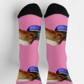 Twee bruine en witte parelvarkens Drink, Sokken (Top)