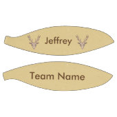 Twee bruine mannetjestrofee Deer Head-hoofden grot Basketbal (Panelen)