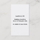 Twee bruine paarden op het gras visitekaartje (Achterkant)