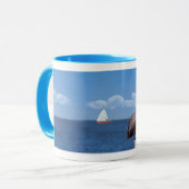 Twee bruine Pelicans houden van je Mok (Voorkant links)