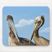 Twee bruine Pelicans Mousepad Muismat (Voorkant)