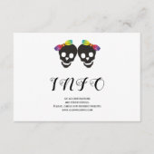 Twee bruine regenboogkleuren confetti lesbische br informatiekaartje (Voorkant)