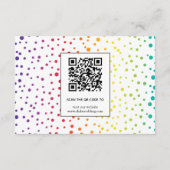 Twee bruine regenboogkleuren confetti lesbische br informatiekaartje (Achterkant)