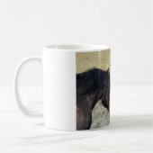 Twee bruine wilde paarden koffiemok (Links)