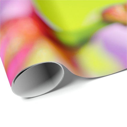 Twee brute Sakura-bloemen en een kleurrijke achter Cadeaupapier (Rol Hoek)