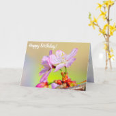 Twee brute Sakura-bloemen en een kleurrijke achter Kaart (Gele Bloem)