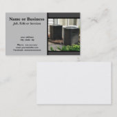 Twee buiten centrale airconditioner units bedrijf visitekaartje (Voorkant / Achterkant)