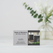 Twee buiten centrale airconditioner units bedrijf visitekaartje (Staand voorkant)