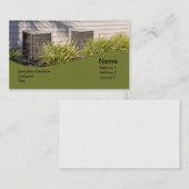 Twee buiten centrale airconditioners visitekaartje (Voorkant / Achterkant)