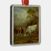 Twee bullen met vergrendelde paarden, 1653 metalen ornament (Rechts)